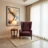 Fine Woven Texture Deep Burgundy Upholstered Chair | Architectural Fabrics