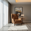Fine Pebble Grain Rich Umber Upholstered Chair | Architectural Fabrics