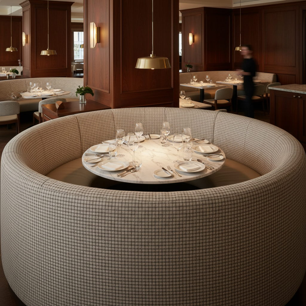 Soufriere - Endive Upholstered Banquette | Architectural Fabrics