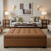 Triangle Reef - Maple Upholstered Ottoman | Architectural Fabrics