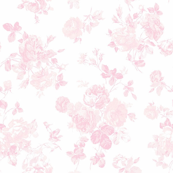 Faded Primrose Everblooming Rosettes Peel and Stick Wallcovering | Jeffrey Stevens