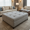 Rum Punch - Phantom Upholstered Ottoman | Architectural Fabrics