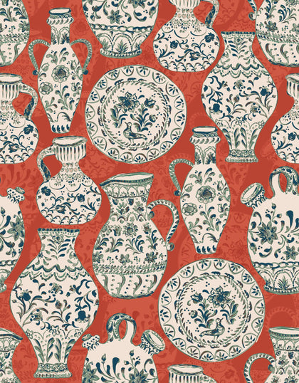 Fajalauzas Red Wallcovering | Tres Tintas