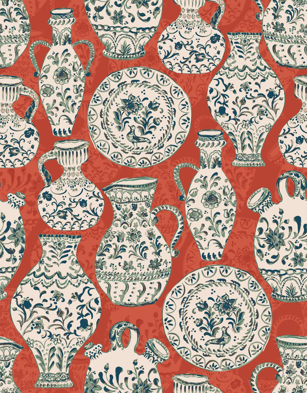 Fajalauzas Red Wallcovering | Tres Tintas