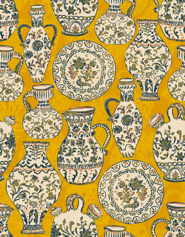 Fajalauzas Yellow Wallcovering | Tres Tintas