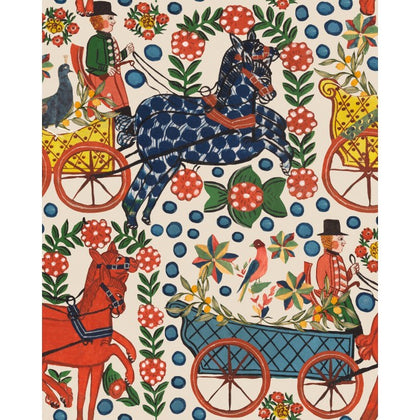 Fasnacht - Taupe, Blue, Green, Yellow, Red Wallcovering | Mind the Gap