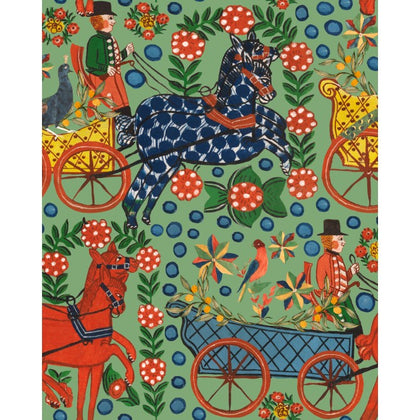 Fasnacht Absinth - Blue, Green, Yellow, Orange, Red Wallcovering | Mind the Gap