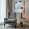 Woven Chevron Texture Charcoal Gray Upholstered Chair | Architectural Fabrics