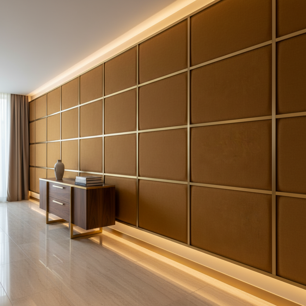 Soper Hole - Rust Upholstered Wall Panel | Architectural Fabrics