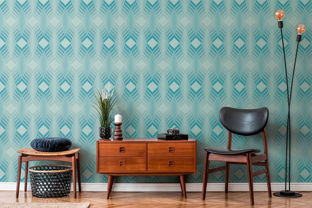 Retro Chic Blue Wallcovering | AS Creation