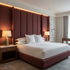 Smooth Velvet Texture Deep Burgundy Upholstered Headboard | Architectural Fabrics