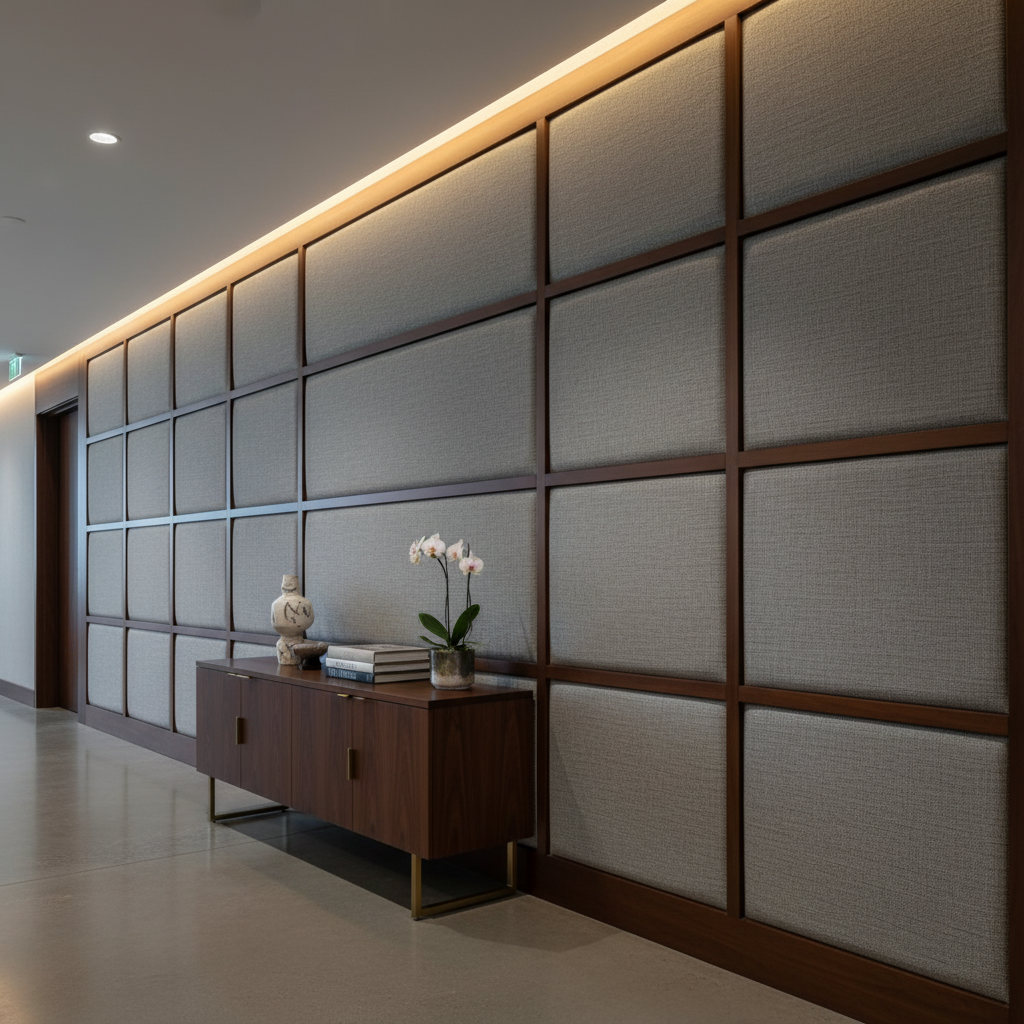 Abaca - Shadow Weave Tekloom Performance Upholstered Wall Panel | Architectural Fabrics