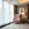 Ultrasuede Rose-Quartz -  Light Pink Upholstered Chair | Ultrasuede Upholstery