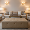 Axis - Axis Etched Polyurethane Upholstered Ottoman | Architectural Fabrics