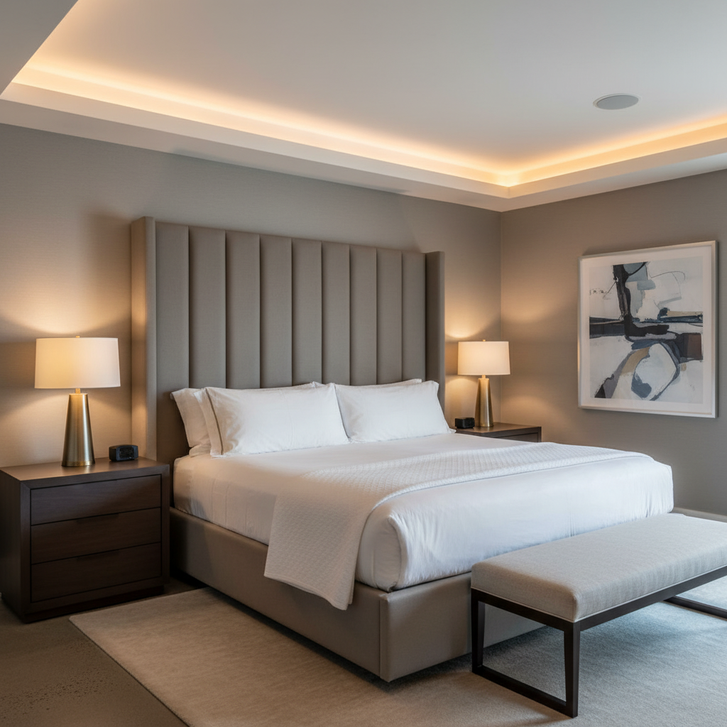 Morant - Ink Upholstered Headboard | Architectural Fabrics