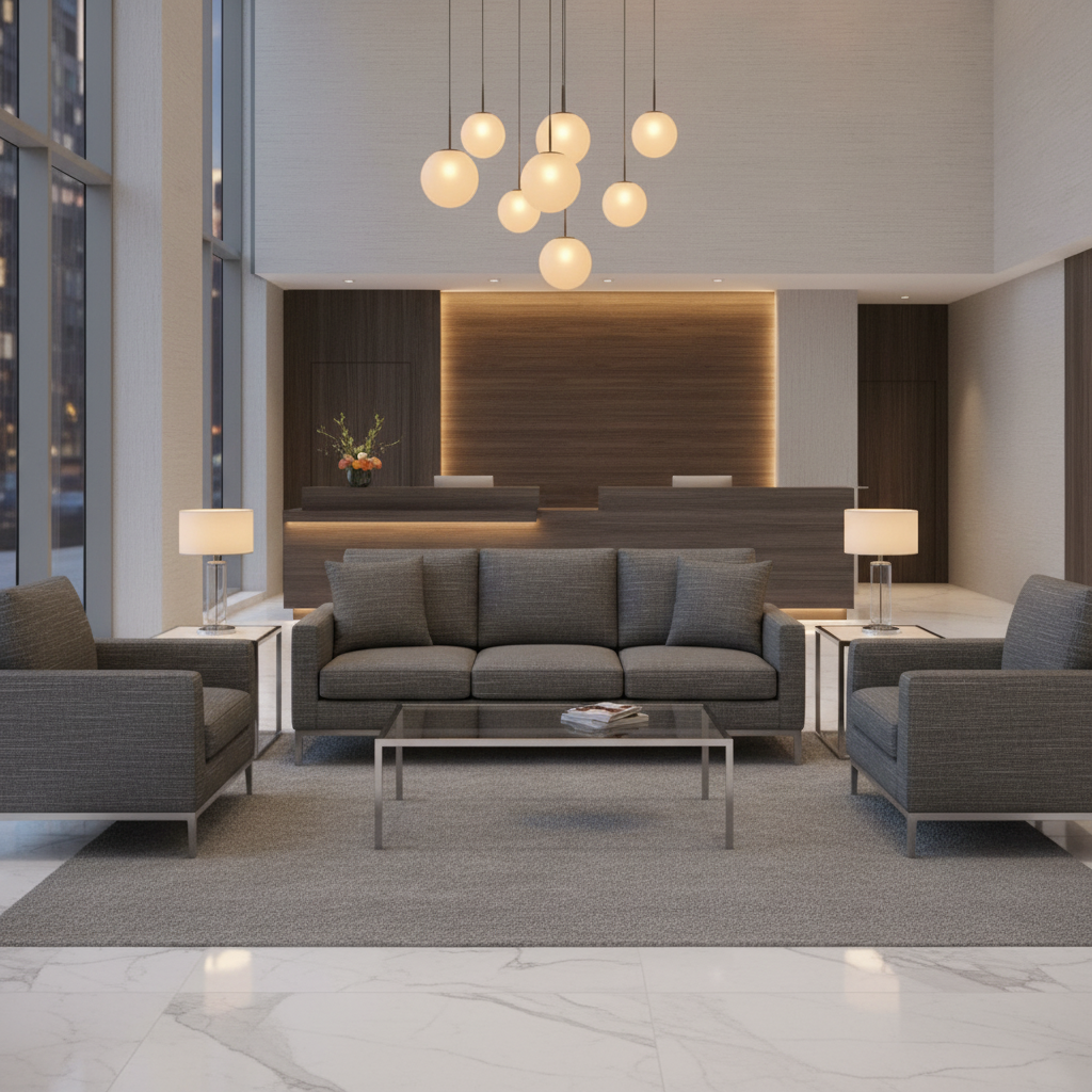 Tradewind Trace - Charcoal Upholstered Sofa | Architectural Fabrics