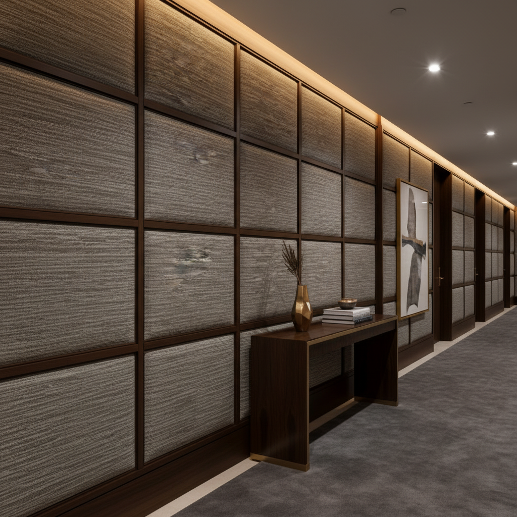 Pigeon Island - Thunder Upholstered Wall Panel | Architectural Fabrics
