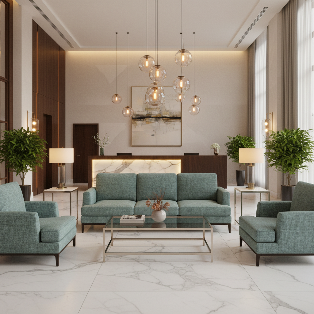 Peter Island - Aqua Upholstered Sofa | Architectural Fabrics