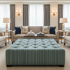 Sandy Point Stripe - Stroll Upholstered Ottoman | Architectural Fabrics