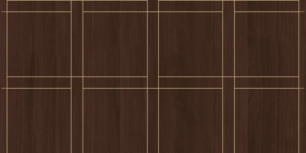 Kittery Point-Espresso Wood Veneer Wallcovering | Phillipe Romano — WOOD-501080