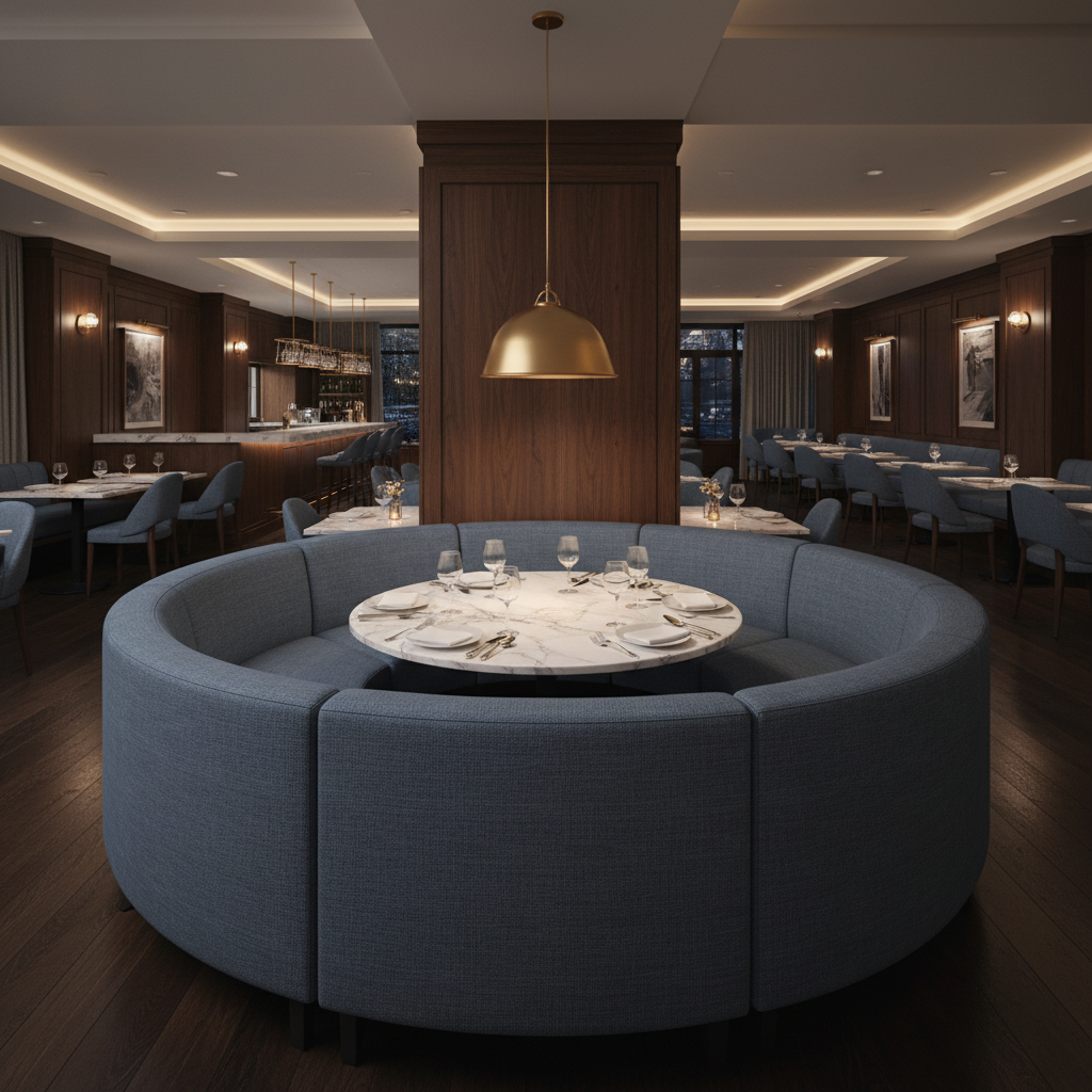 Peter Island - Tempest Upholstered Banquette | Architectural Fabrics