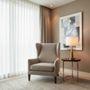 Fine Pebble Grain Soft Taupe Upholstered Chair | Architectural Fabrics