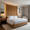 Smooth Matte Finish Caramel Tan Upholstered Headboard | Architectural Fabrics