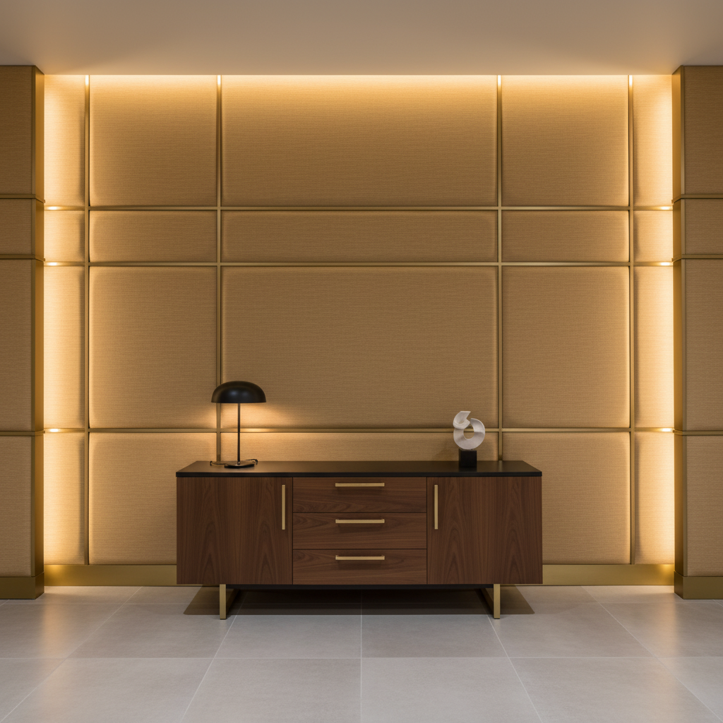 Soper Hole - Beige Upholstered Wall Panel | Architectural Fabrics