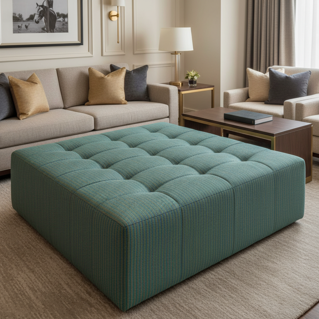 Ballad - Ballad Tekloom Performance Upholstered Ottoman | Architectural Fabrics
