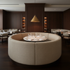 Tweed Bay - Almond Upholstered Banquette | Architectural Fabrics