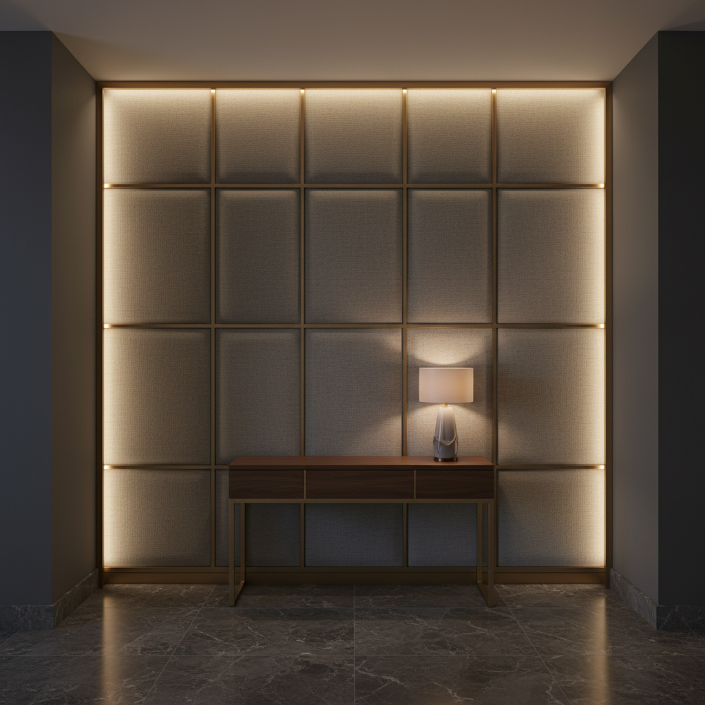 Peter Island - Graphite Upholstered Wall Panel | Architectural Fabrics