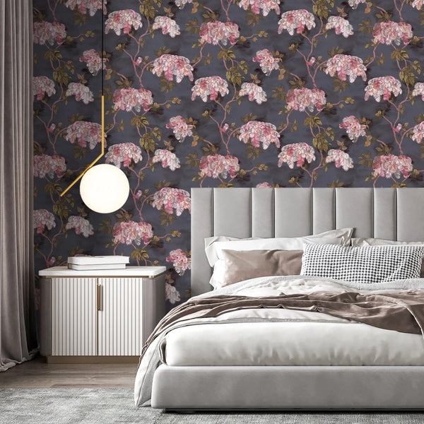 Feather Palm Rose - Pale Pink Wallcovering | Brand McKenzie