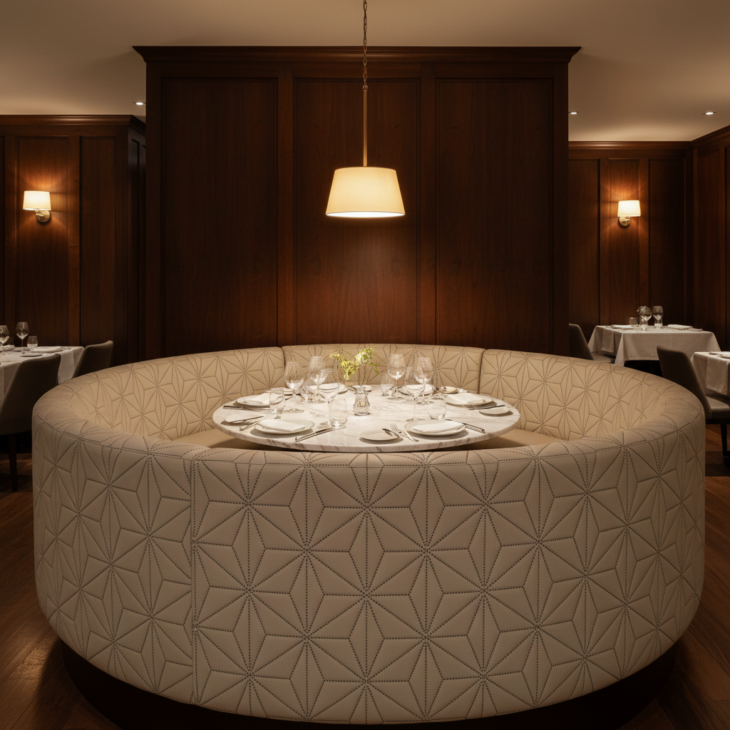 Axis - Axis Etched Polyurethane Upholstered Banquette | Architectural Fabrics