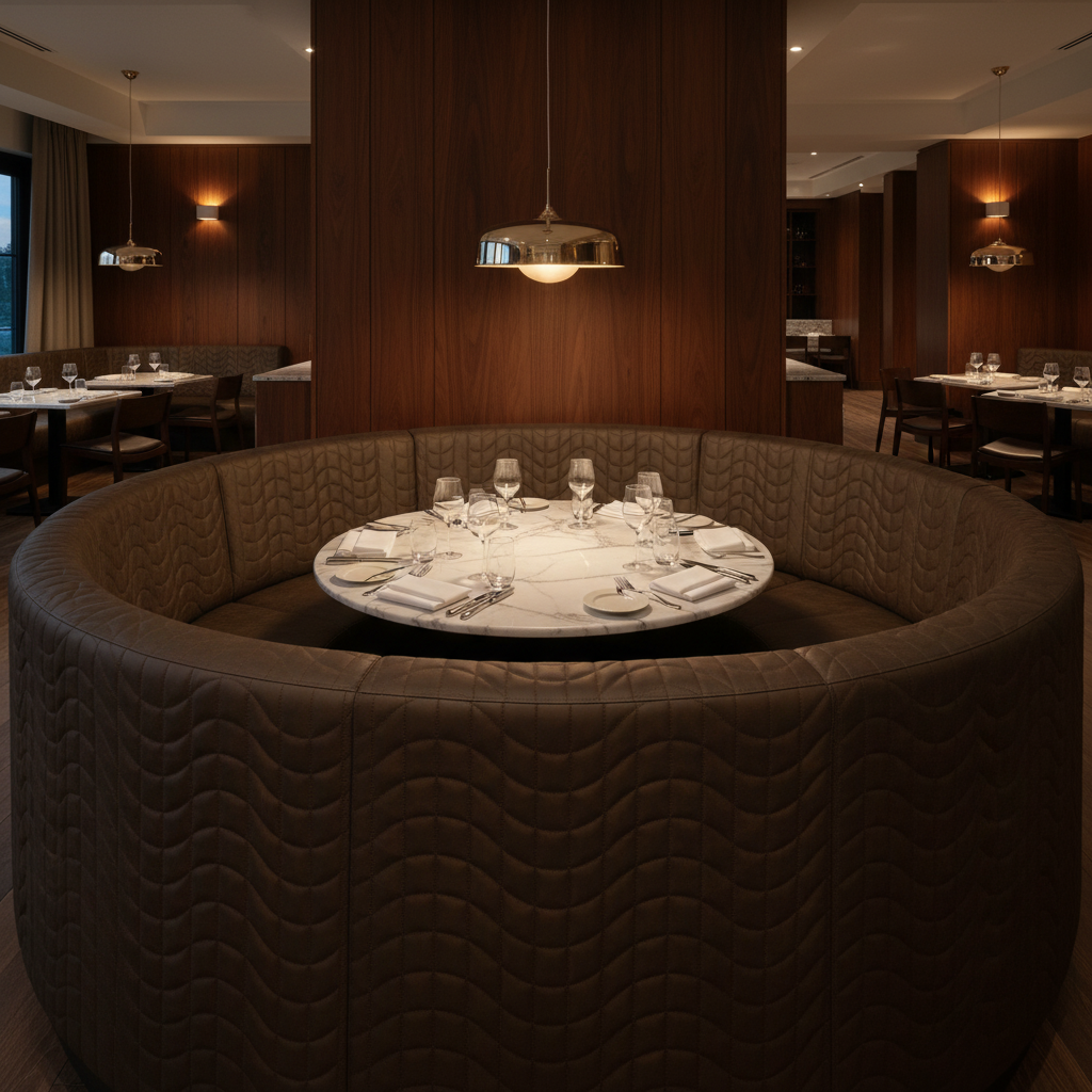 Waterfall Bay - Dk. Espresso Upholstered Banquette | Architectural Fabrics