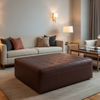 Puerto Plata - Oxblood Upholstered Ottoman | Architectural Fabrics