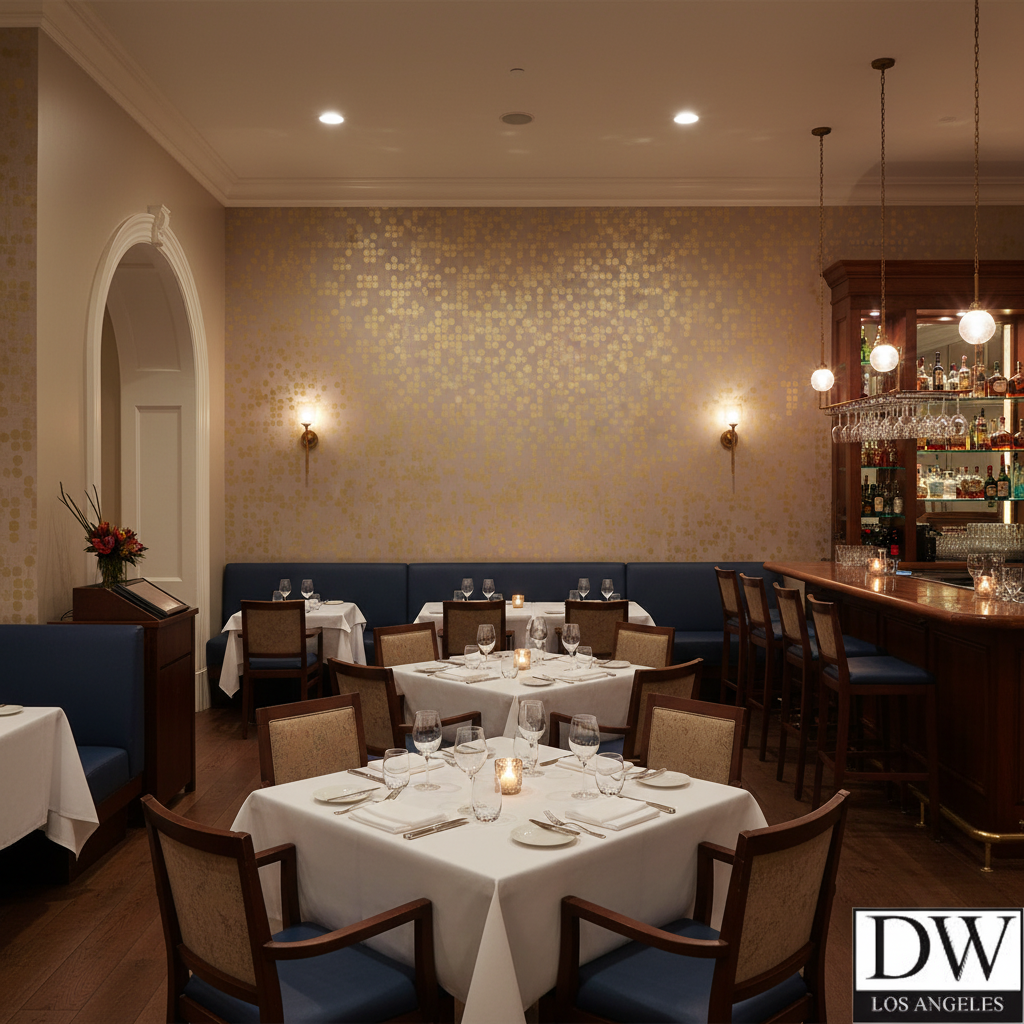 Nice Reima | Hollywood Wallcoverings - Restaurant Dining commercial room setting