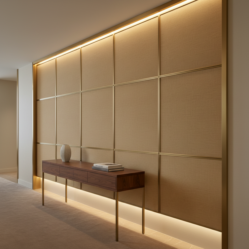 Peter Island - Sand Upholstered Wall Panel | Architectural Fabrics