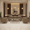 Smooth Solid Texture Muted Taupe Upholstered Sofa | Architectural Fabrics