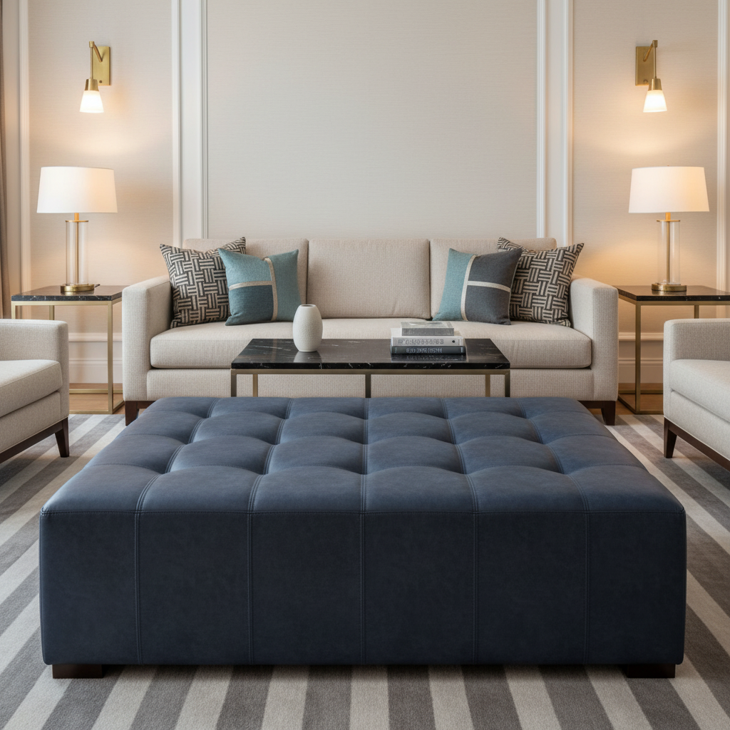 Red Hook - Oceania Upholstered Ottoman | Architectural Fabrics