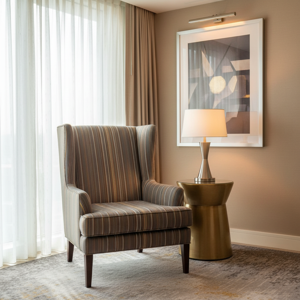 Sandy Point Stripe - Drizzle Upholstered Chair | Architectural Fabrics