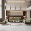 Maho Bay - Pesto Upholstered Sofa | Architectural Fabrics