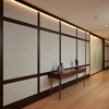 Woven Linear Texture Pale Denim Upholstered Wall Panel | Architectural Fabrics