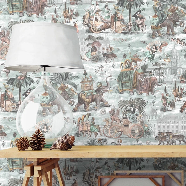 Fiesta Coral Midnight - Dark Navy Blue Wallcovering | Brand McKenzie