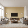 Firenze Beige Grasscloth Wallcovering | Fentucci - living room room setting