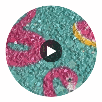 GLM-4025 Flamingo Glitter Pink On Teal designer-wallcoverings-los-angeles 2