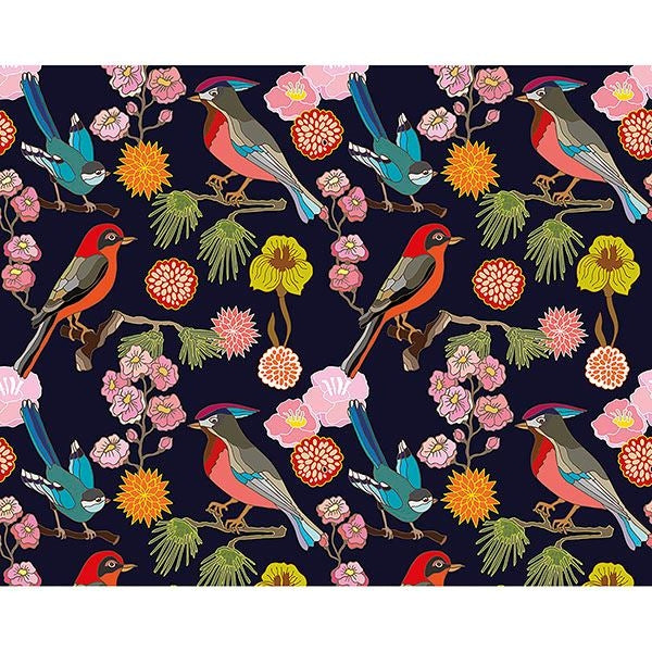 Floral Birds Wall Mural | Jeffrey Stevens - Image 1