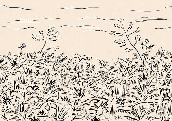 Floral Cave Black Wallcovering | Tres Tintas