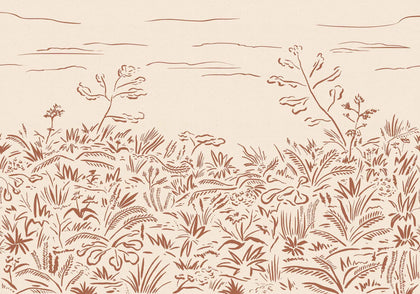 Floral Cave Red Wallcovering | Tres Tintas