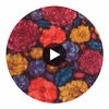 GLM-4073 Floral Glitter Multi Autumn designer-wallcoverings-los-angeles 2