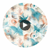 Flores Rosewood Baked Terracotta — Harlequin Circular Swatch | Harlequin
